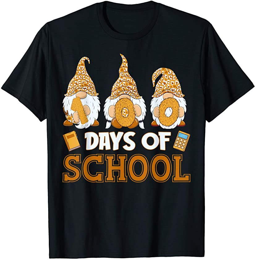 Dy Leopard Gnome 100th Day Of School Gift Teacher Student T-Shirt