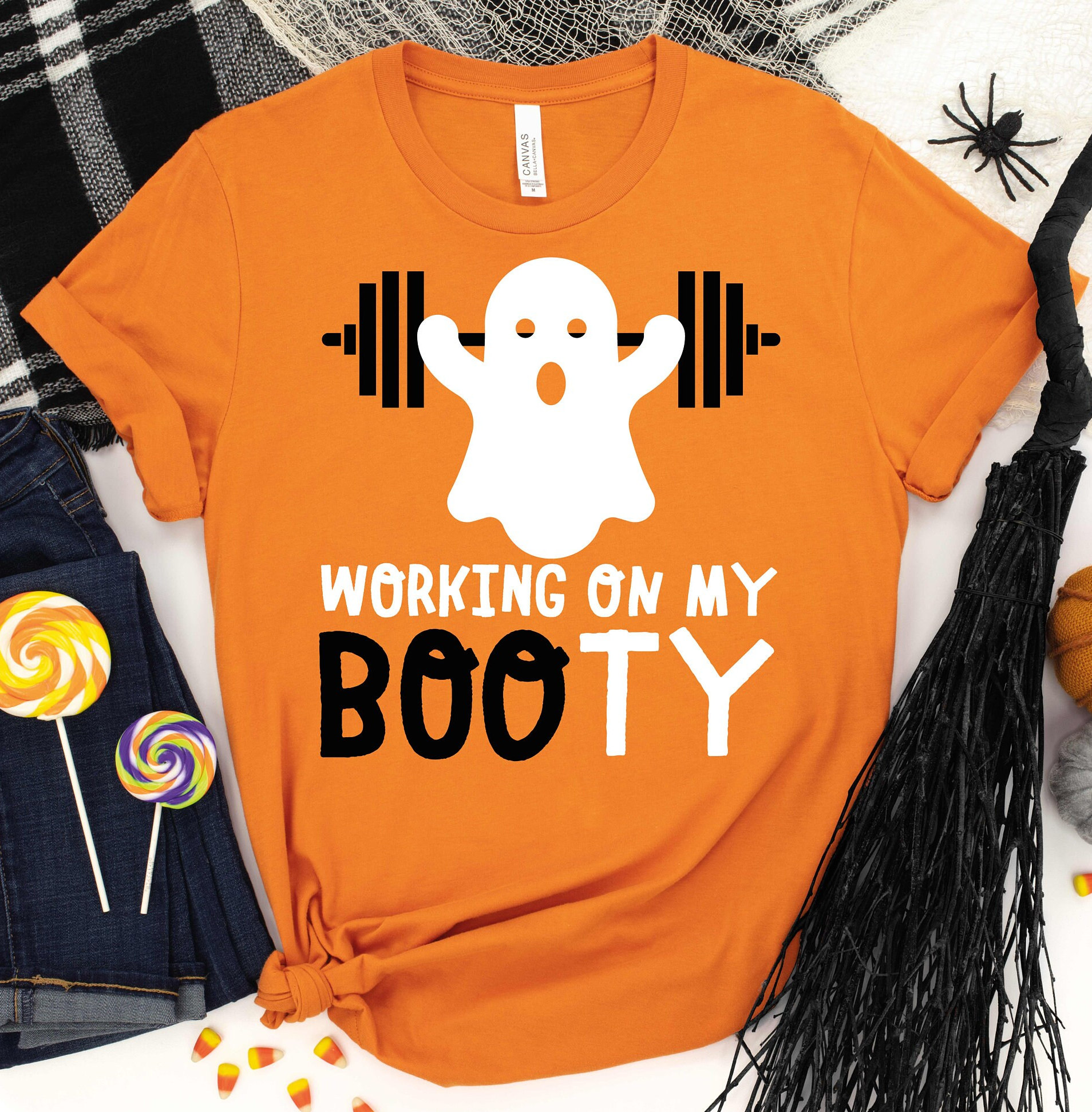 Gym Halloween Shirt,Weightlifting Halloween Shirt,Gym Halloween Shirt,Fitness Lover Halloween Shirt,Ghost Halloween Shirt, Fitness Halloween Designed By LightMyShirt