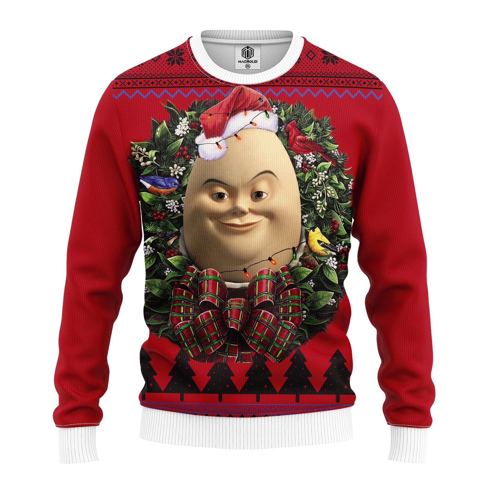 Humpty Dumpty Noel Mc Ugly Christmas Sweater Thanksgiving Gift