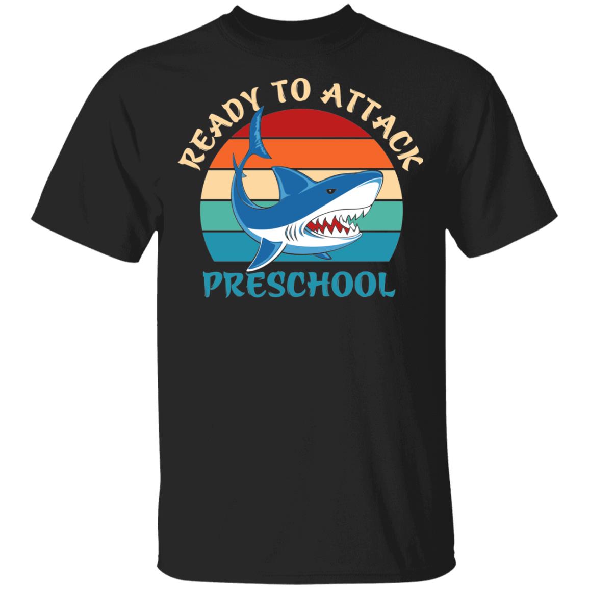 Back To School Ready To Attack Preschool Shark Youth T-Shirt