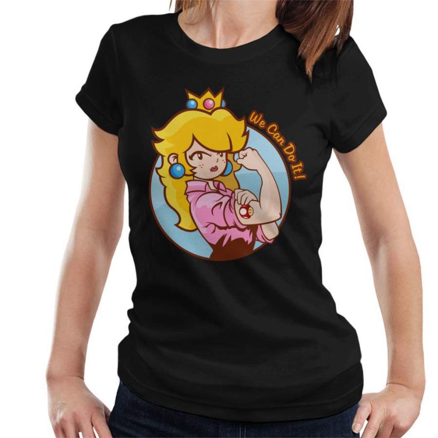 Super Mario Princess Peach We Can Do It Women’s T-Shirt