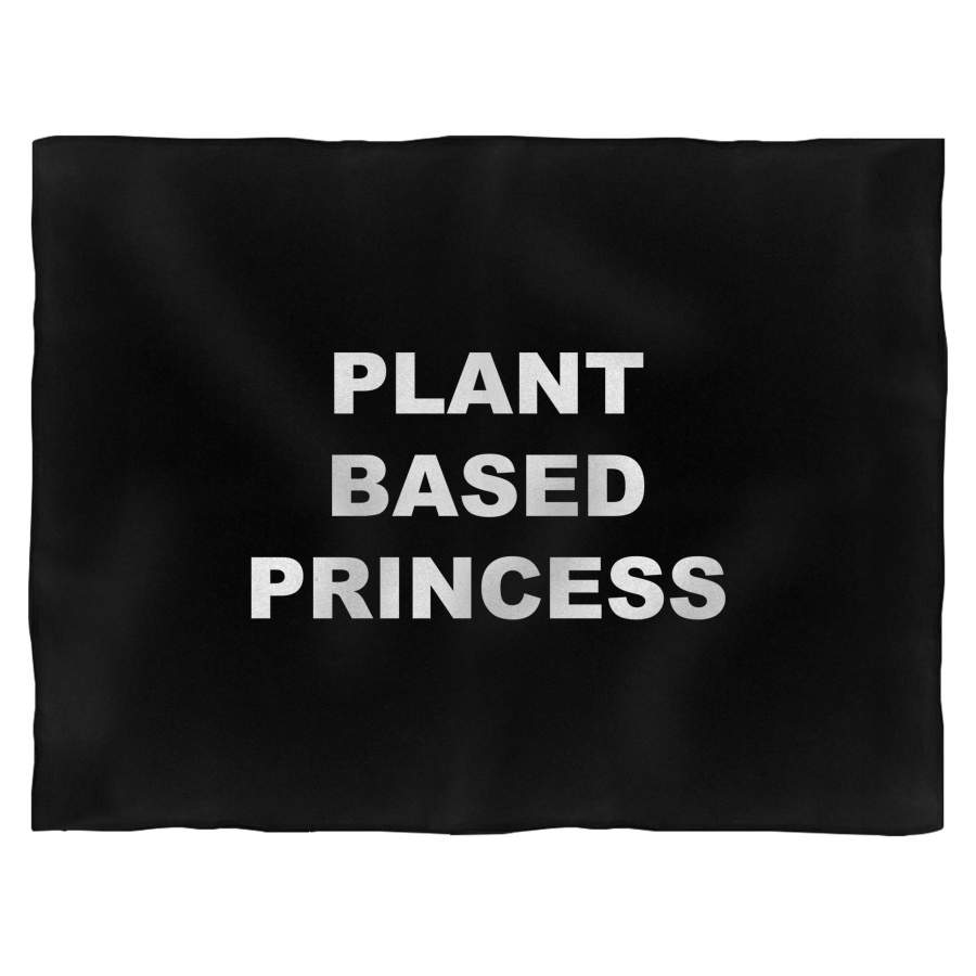 Plant Based Princess Funny Vegan Vegetarian Plant Eater Animal Right Blanket