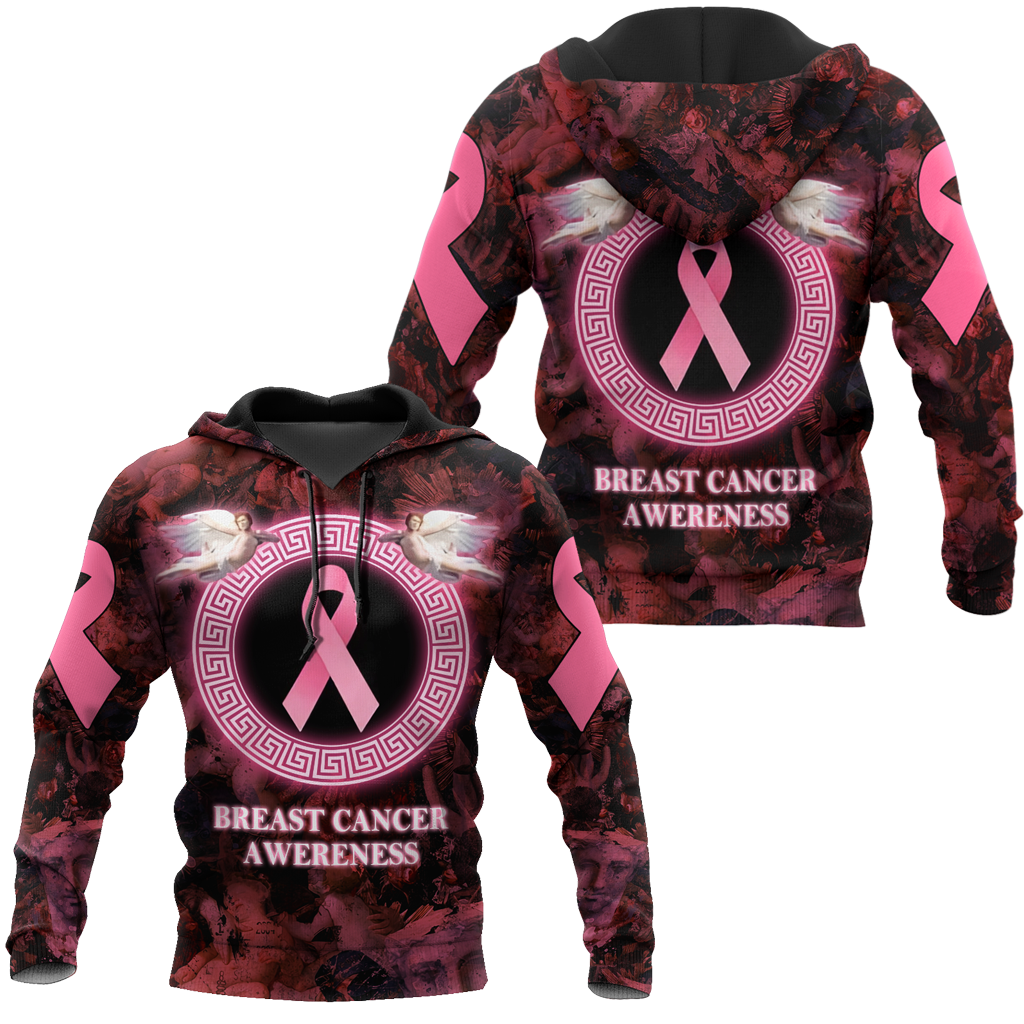 3D Angel Breast Cancer Awareness Hoodie T-Shirt Sweatshirt Su110301