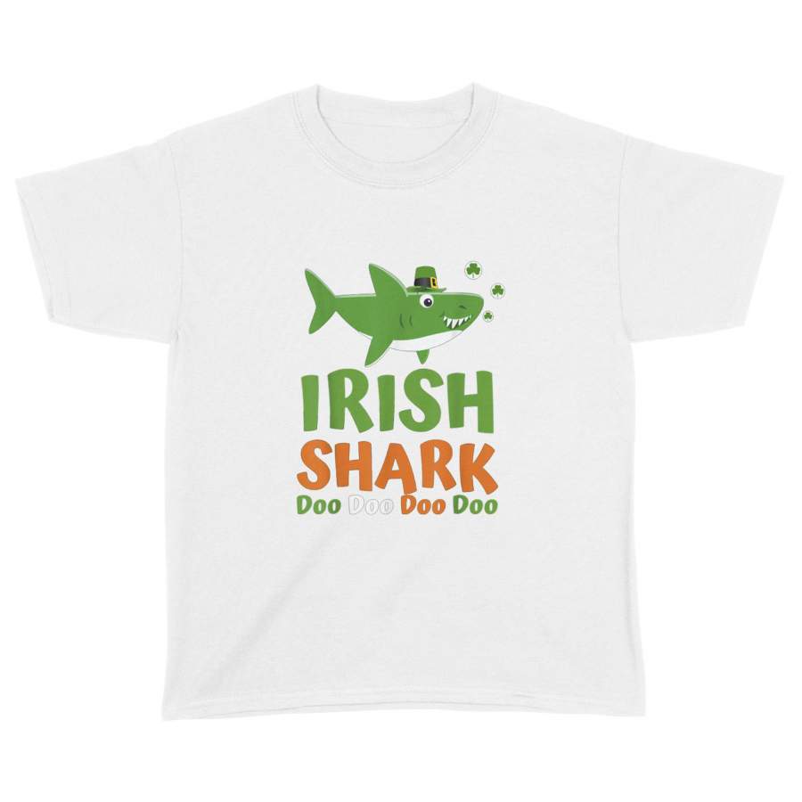 St Patricks Day Shirt Kids Toddler Women Men Irish Shark Youth T-shirt