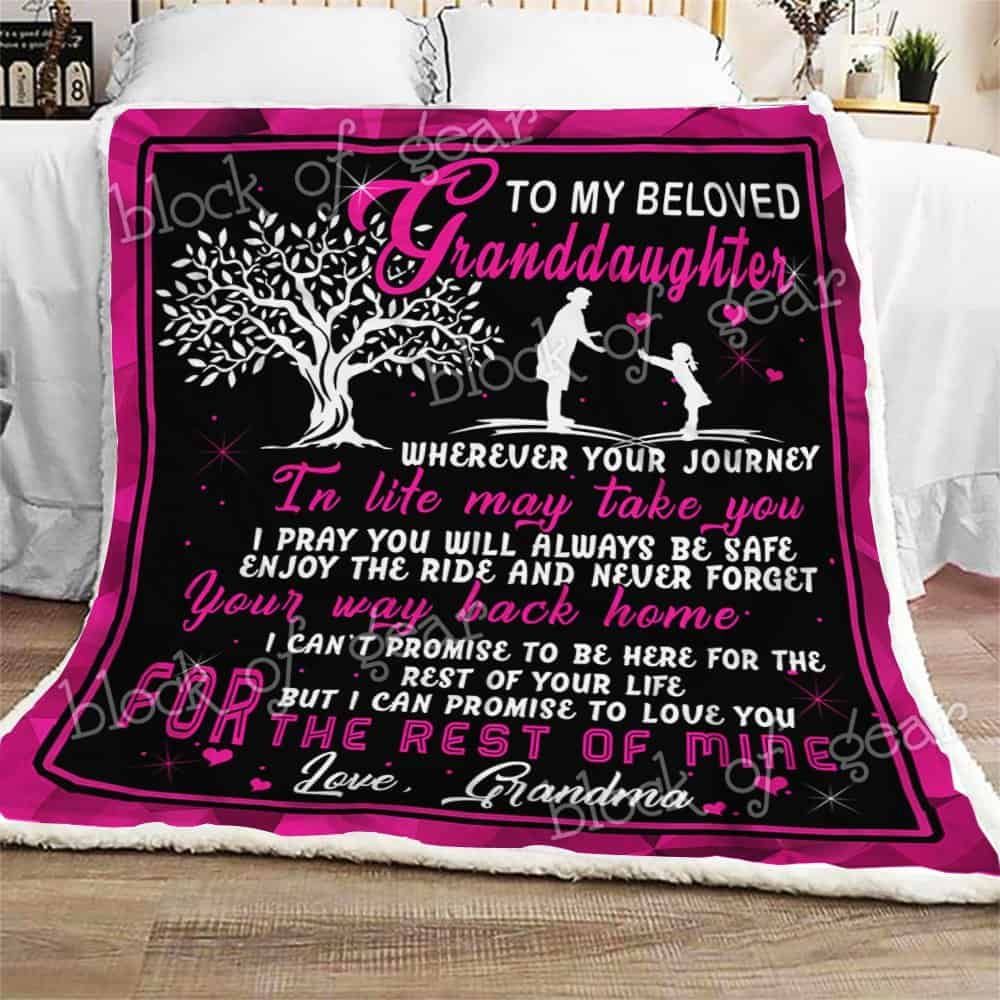 To My Beloved Granddaughter Sofa Throw Blanket CTN34F