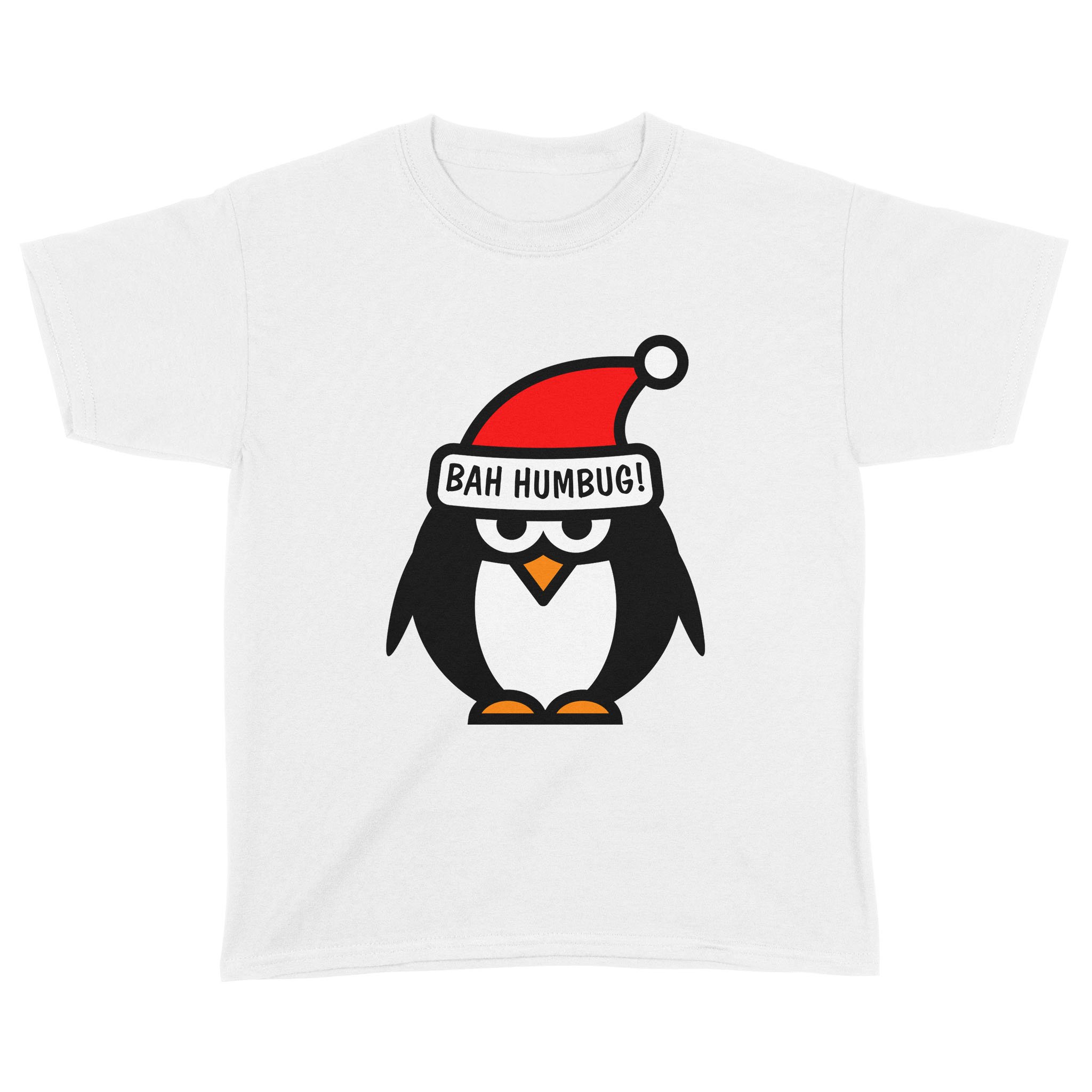 Bah Humbug Anti Christmas Grumpy Penguin – Standard Youth T-shirt