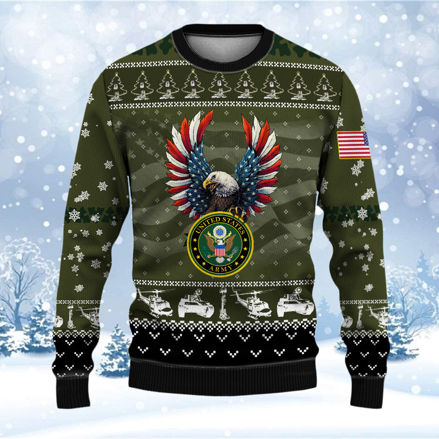 Armed Forces Army Veteran Military Soldier Ugly Sweater