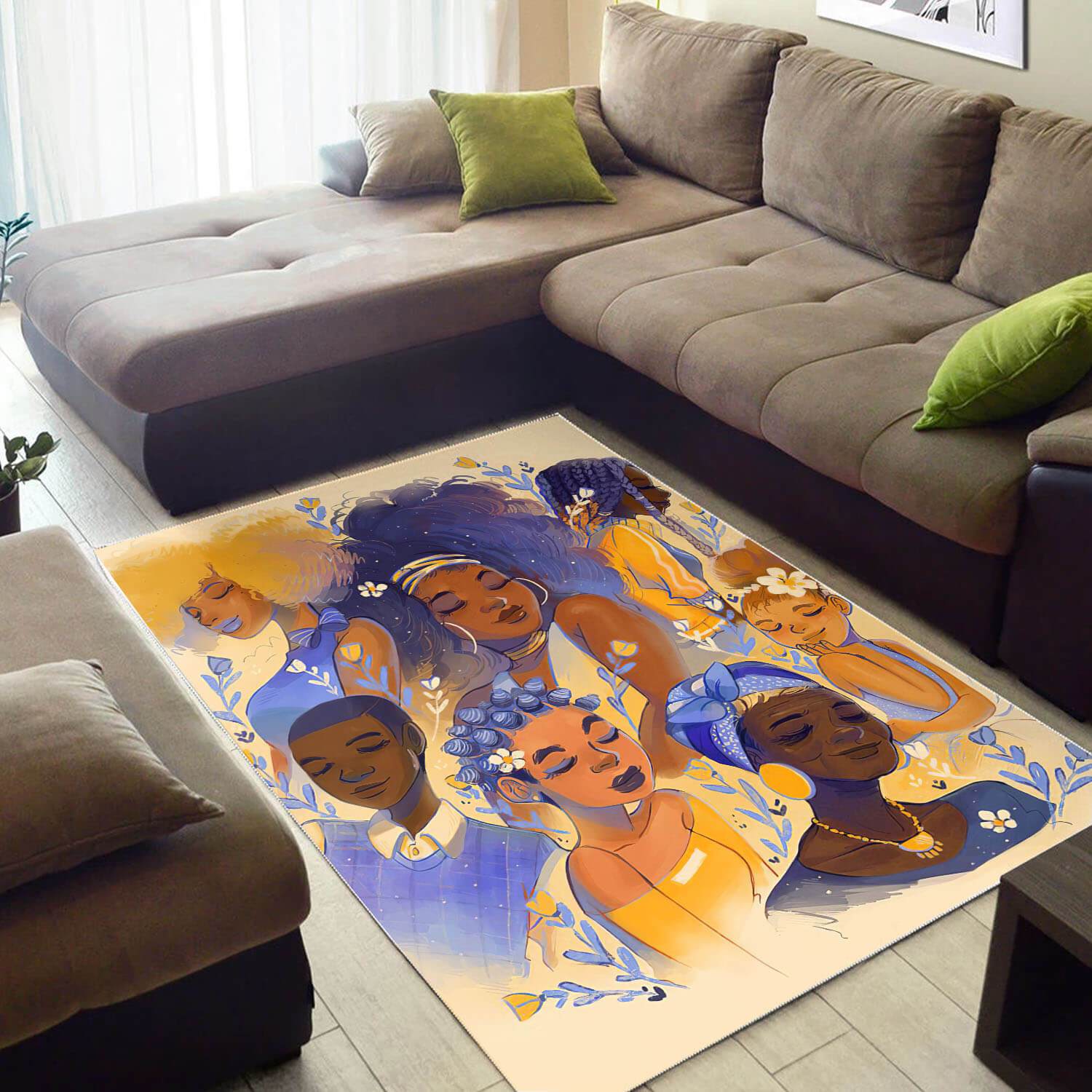 African Rugs Beautiful Afro American Girl African Inspired Area Rug Afrocentric Home Decor Ideas WBG21622