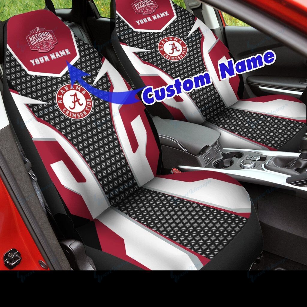 Alabama Crimson Tide Personalized Car Seat Covers Bg14