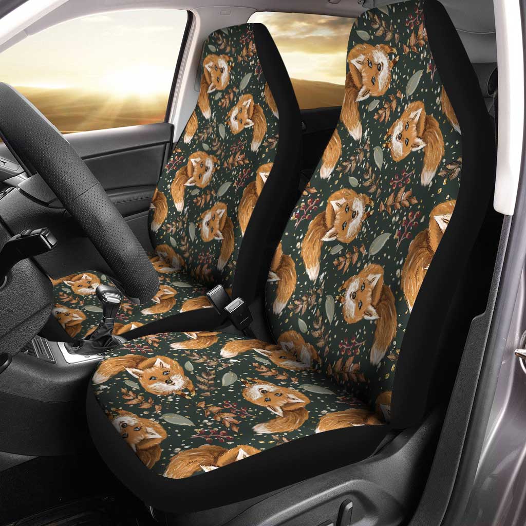 Cute Fox Car Seat Covers Cutsom Flower Fox Car Accessories