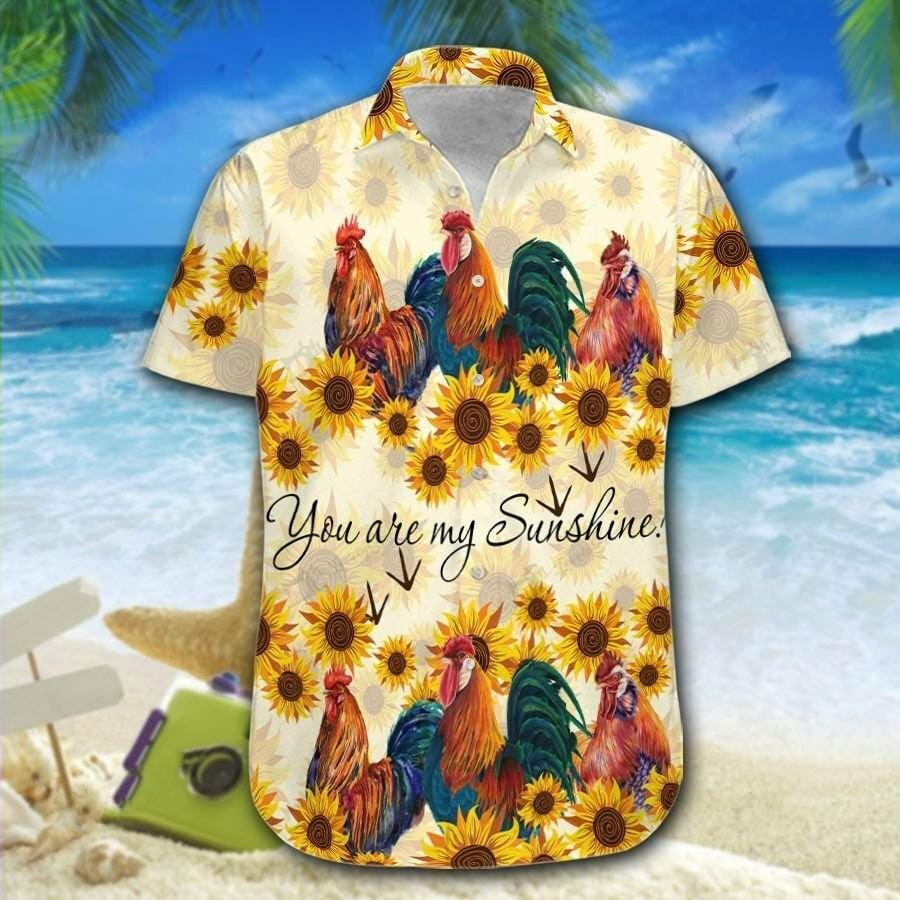 Hawaii Aloha Shirts Roosters Youre My Sunshine Ha37619