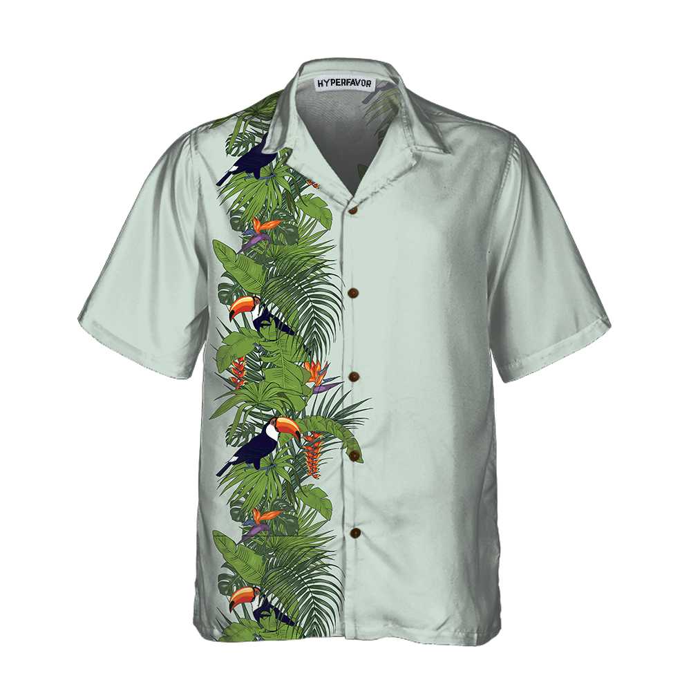 Green Toucan Paradise Hawaii Tropical Shirt For Men Women Ha97185