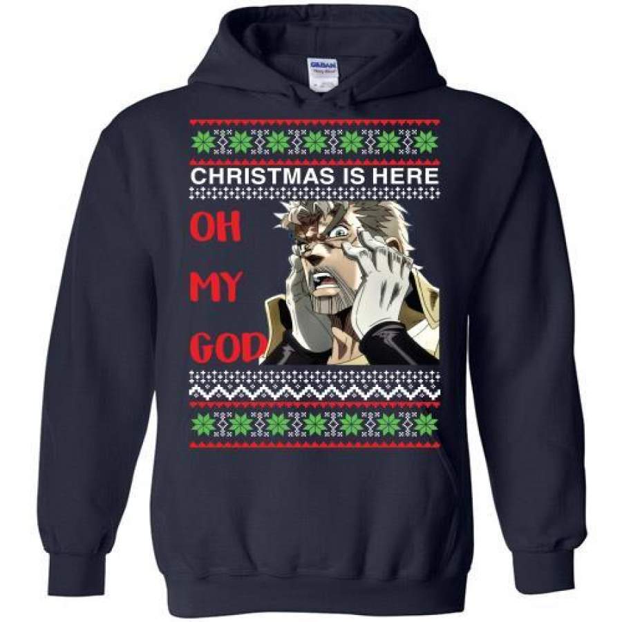 Old Joseph Joestar Oh My God Christmas Is Here Christmas Hoodie