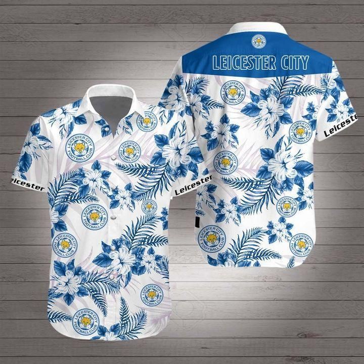 Leicester City Hawaii Shirt White Men Women Beach Wear Short Sleeve Ha68009