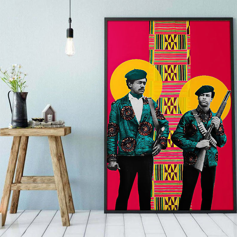 African American Canvas Prints Unique Black Power Poster Print Print Black Woman Black Man Alluring Wall Art And Decor