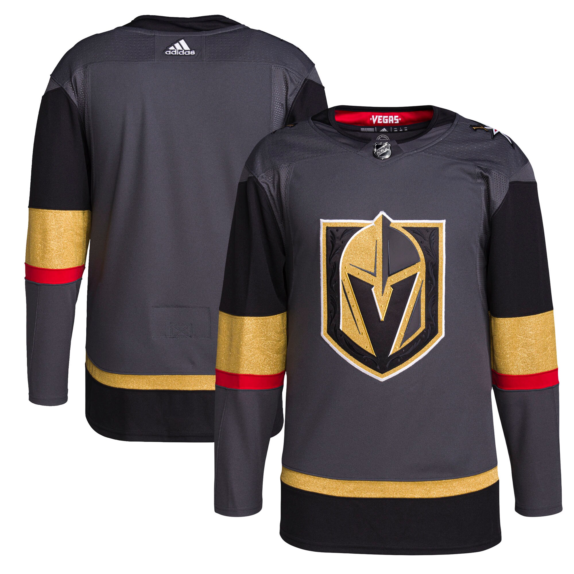 Men's Vegas Golden Knights adidas Gray Alternate Authentic Pro Jersey