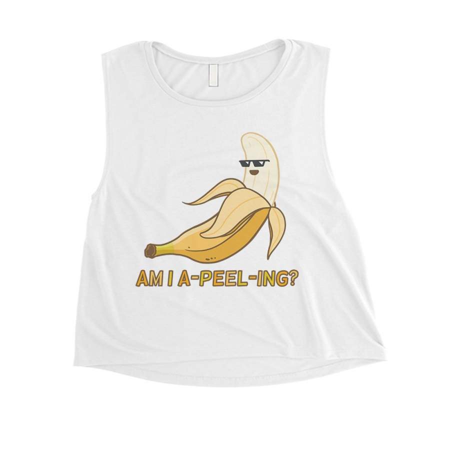 Apeeling Banana Womens Valentine’s Day Workout Crop Tank Top Gift