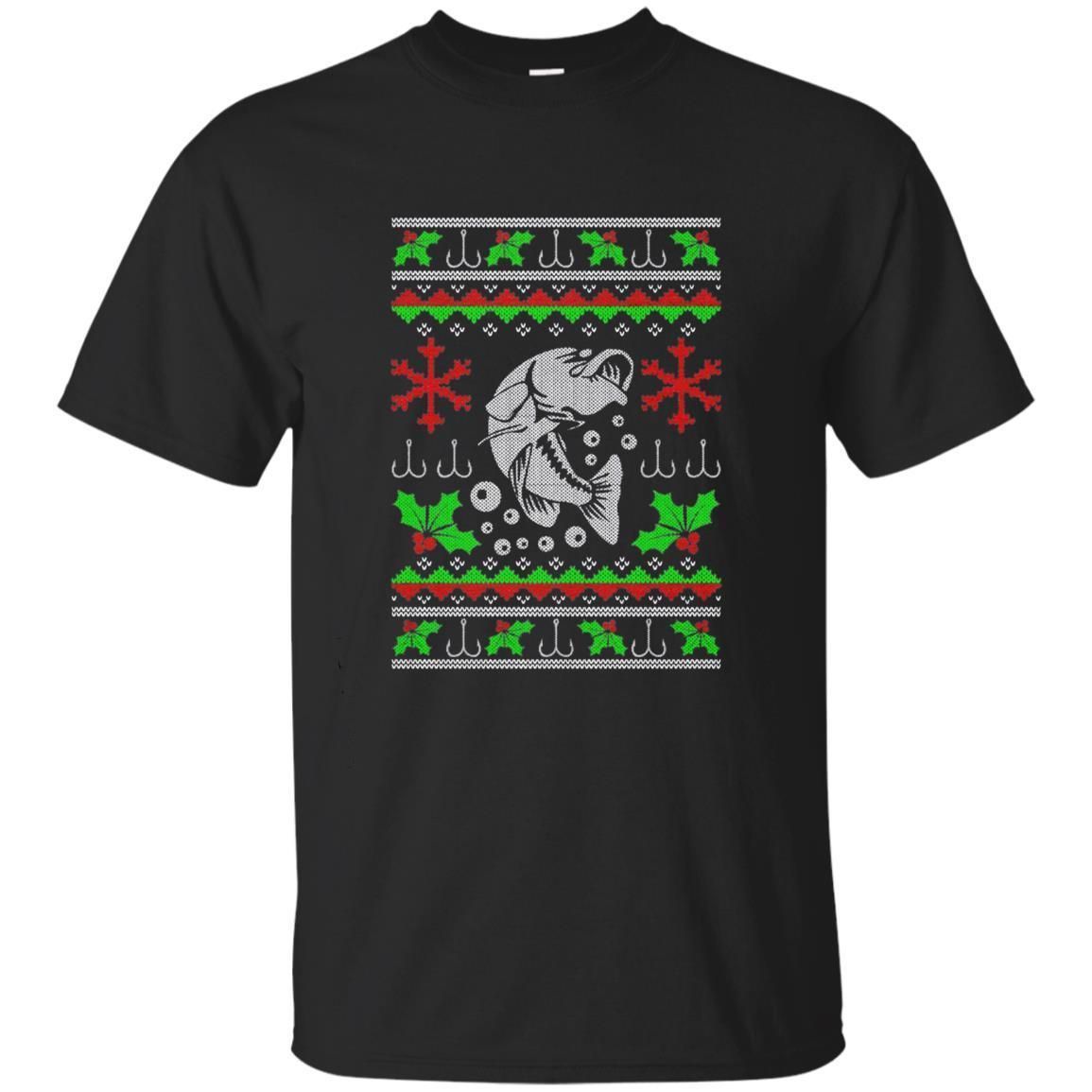 Check out this awesome Fisherman’s Ugly Christmas Sweater Style Fishing Bass Shirt