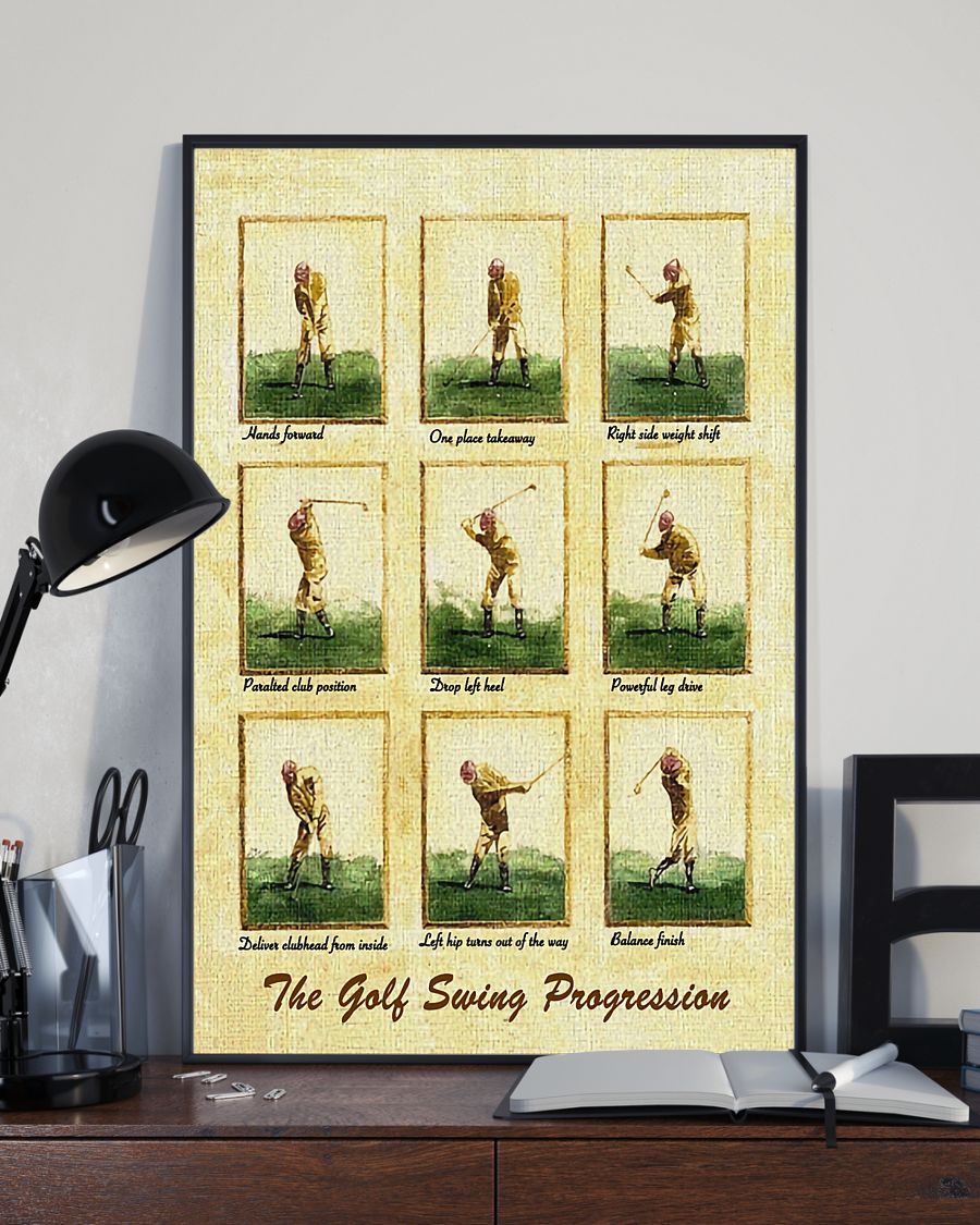 Golf The Golf Swing Progression Vertical Canvas And Poster | Wall Decor Visual Art