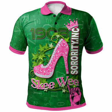 Alpha Kappa Alpha Polo Shirt – Custom Sorority Skee Wee Hand Polo Shirt