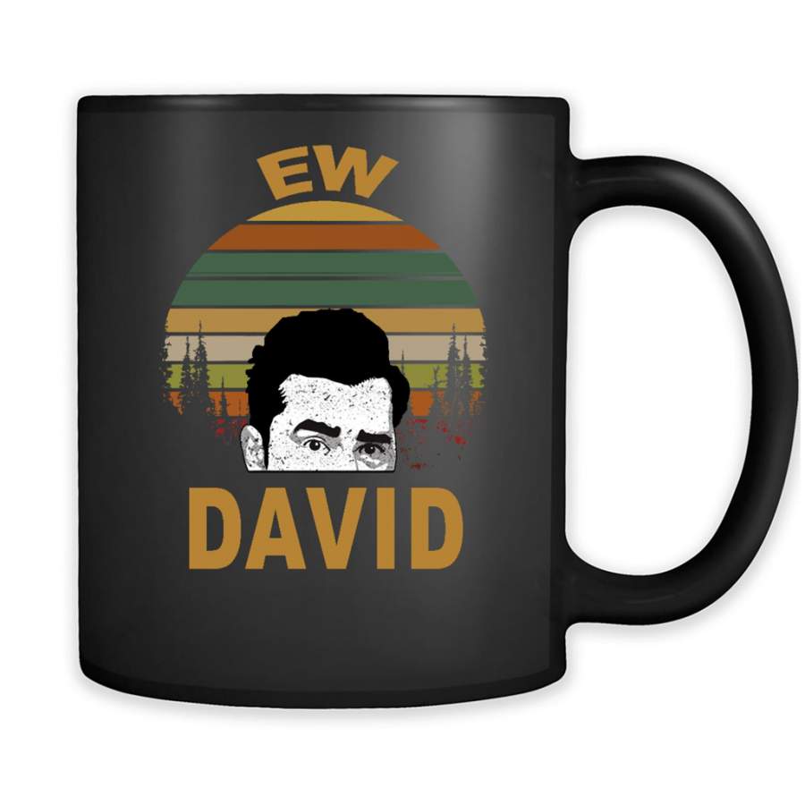 EW DAVID Classic Vintage Retro Design – Full-Wrap Coffee Black Mug