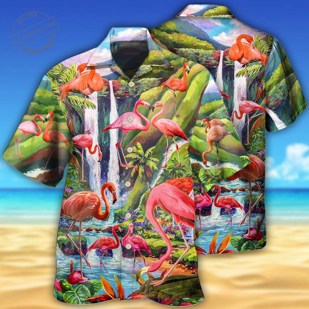 Flamingo Beautiful Landscape Hawaii Shirt Ha11245