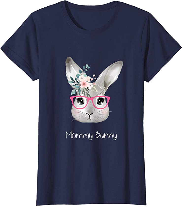 Womens Mommy Bunny, Cute Easter T-Shirt