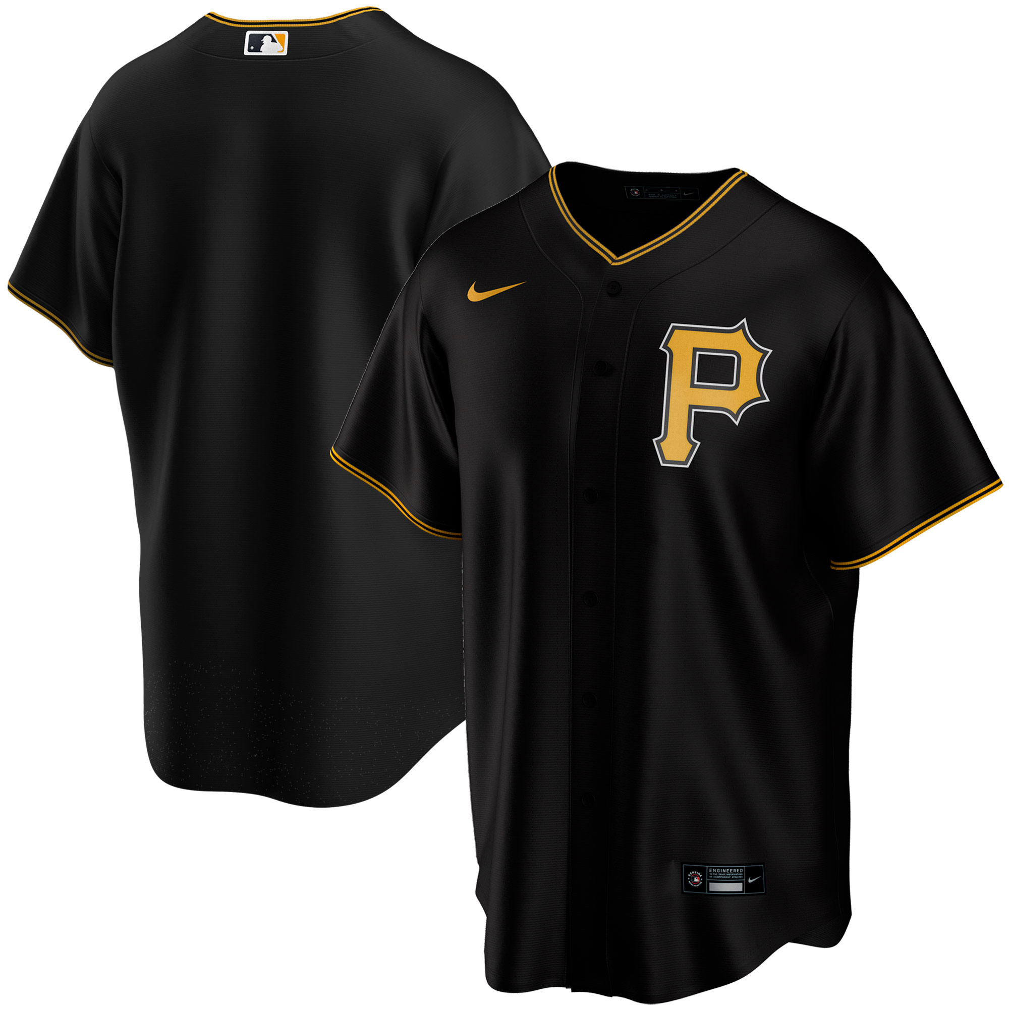 Pittsburgh Pirates Youth Alternate Replica Team Jersey – Black