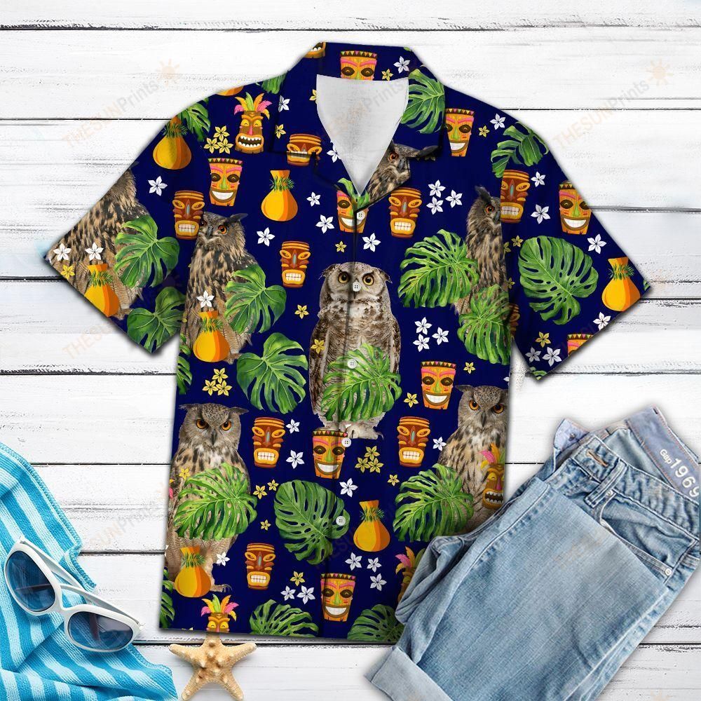 Owl Native Tropical Hawaiian Shirt Ha87545