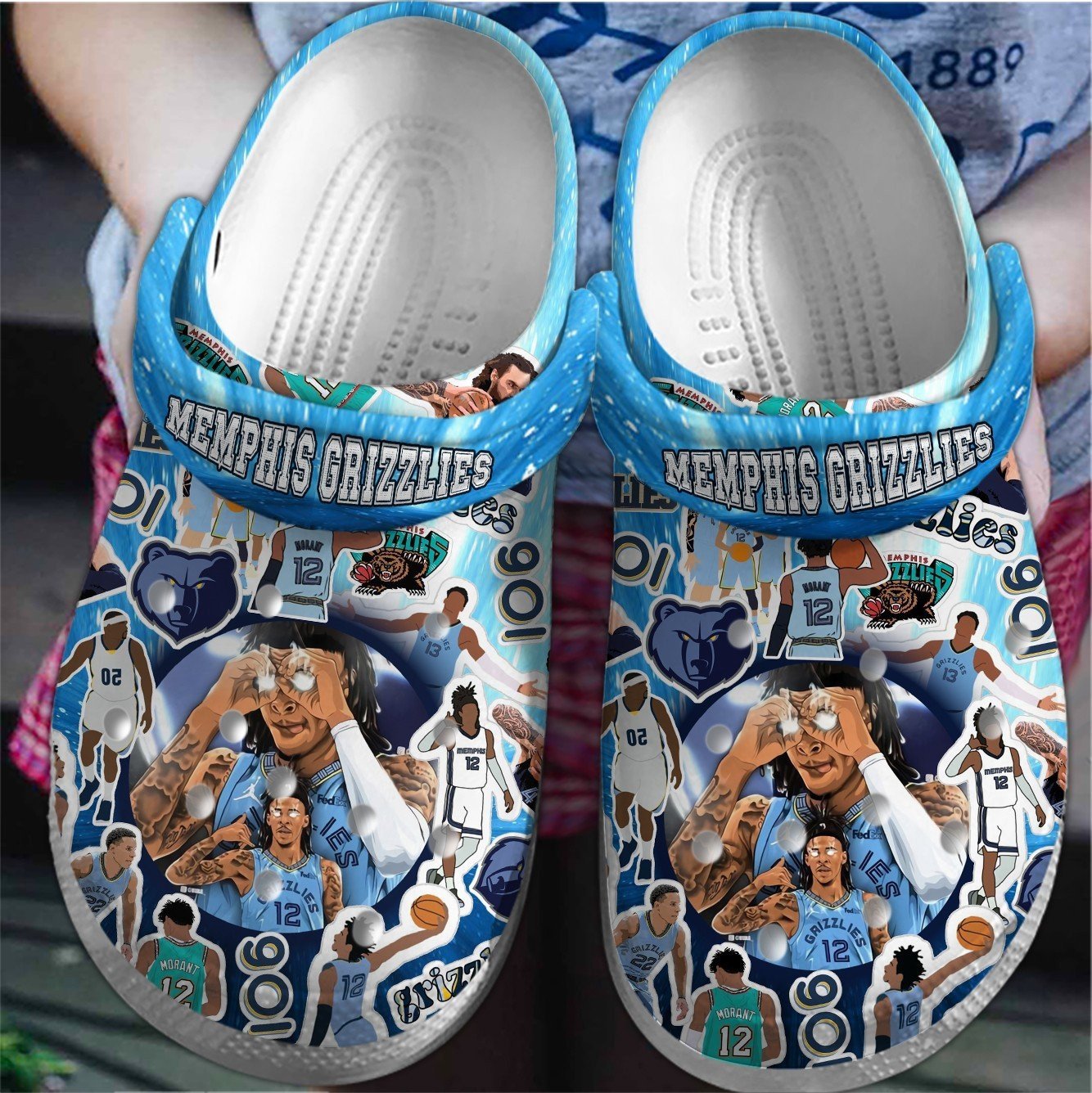 Memphis Grizzlies NBA Sport Crocss Crocband Clogs Shoes Comfortable For Men Women and Kids