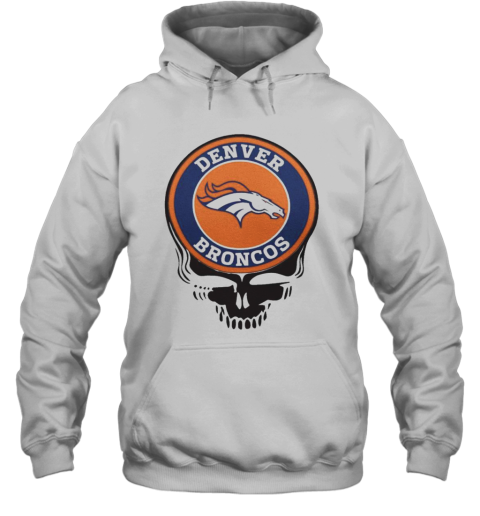 Denver Broncos Football Skull Hoodie