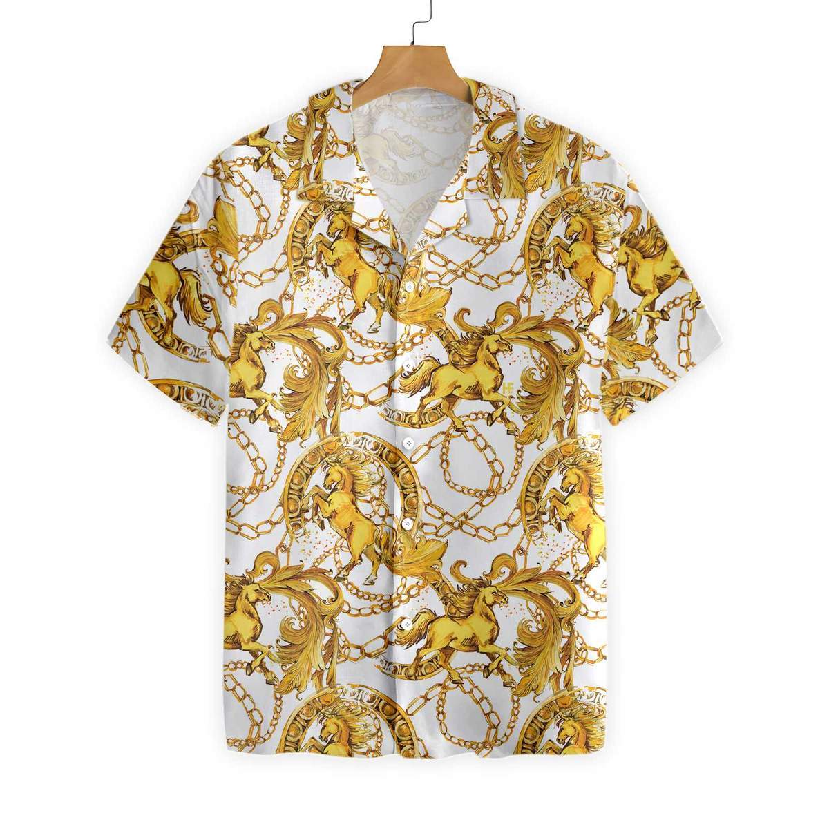 Luxury Golden Horses Hawaiian Shirt Ha34393