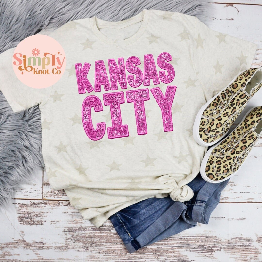 Womens Kansas City Shirt, Pink Kansas City Tshirt, Kansas City Crewneck, Kansas City Gift, Kansas City Football Shirt, Retro Kansas City Tee