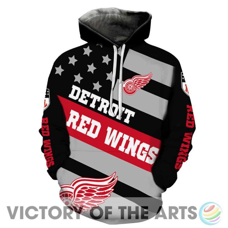 Proud Of American Stars Detroit Red Wings Hoodie