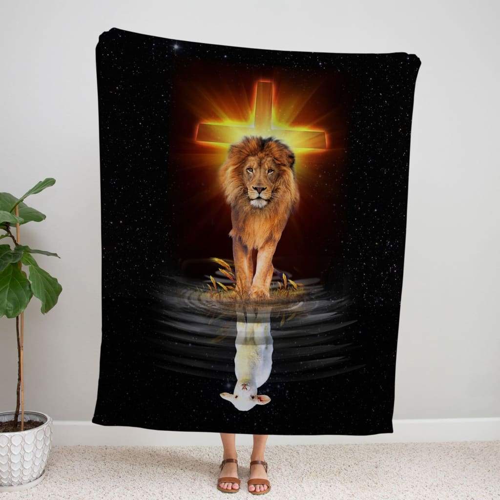 The Lion Of Judah And The Lamb Of God Christian Blanket