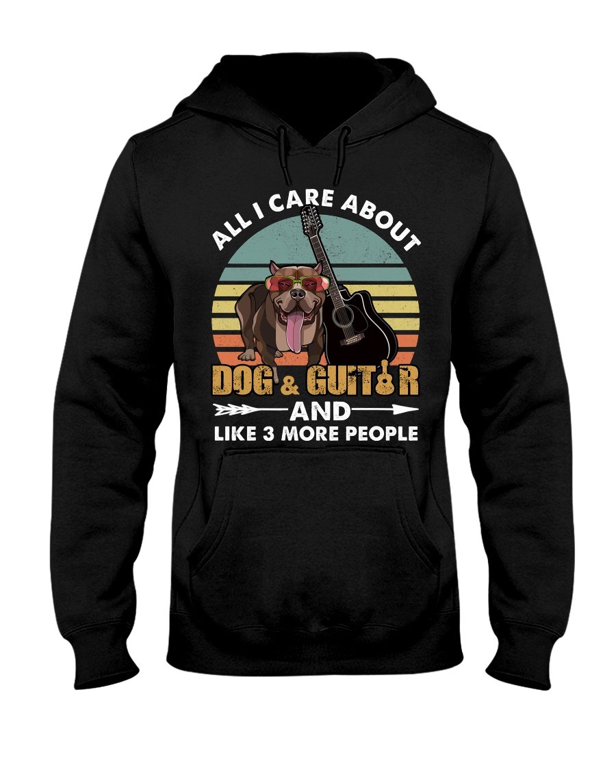 All I Care About Gift For Guitar And Dog Lovers  Standard Hoodie