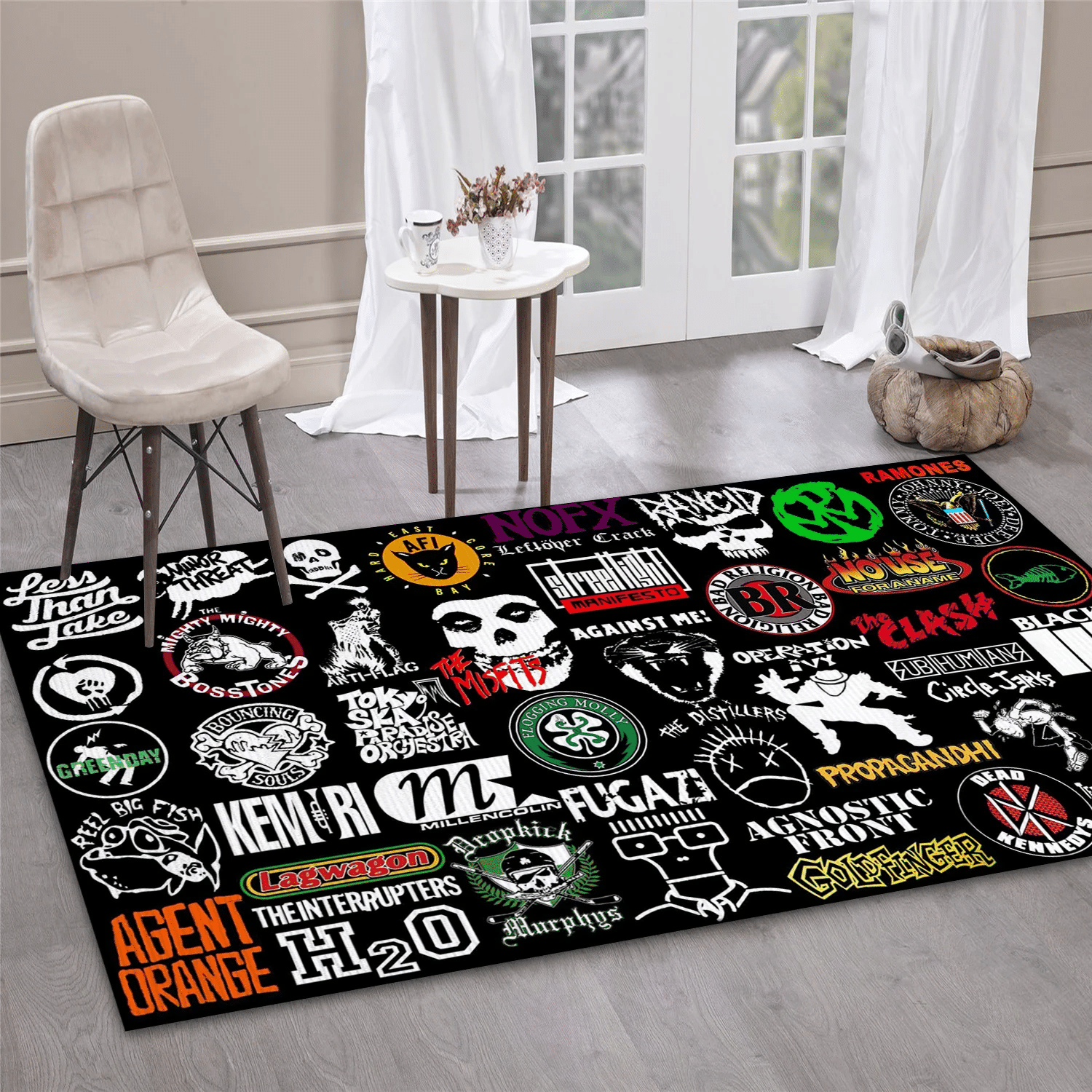 Rock Band Music Area Rug Carpet, Living Room  Rug – Christmas Gift Us Decor