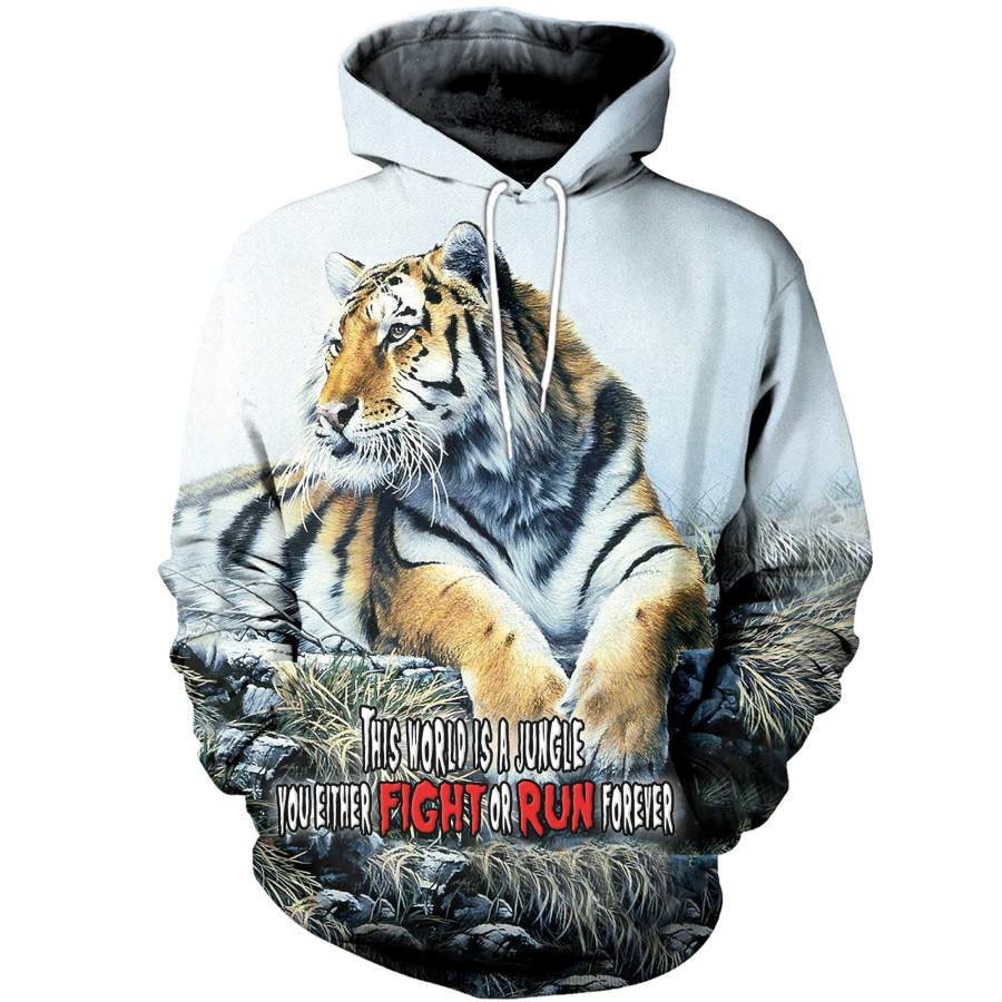 3D All Over Printed Tiger T-shirt Hoodie CTL290307