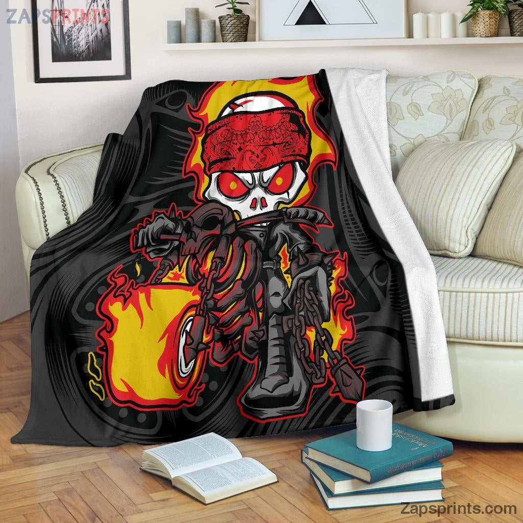 Gift For Racing Lover – Ghost Rider Blanket – Gift For Friends