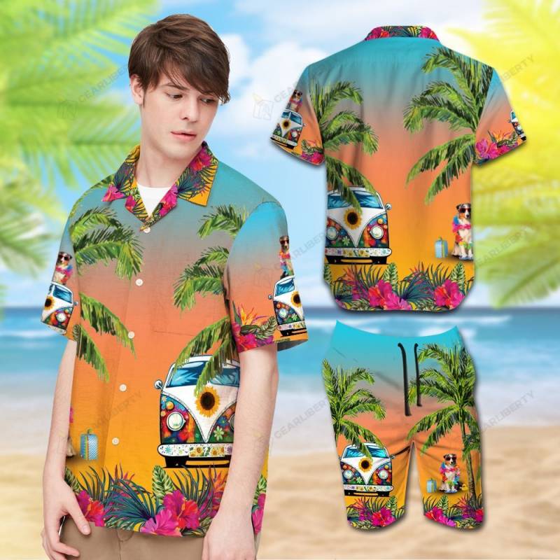 Australian Shepherd Aloha Hawaiian Shirt & Shorts 0047 YLA0002