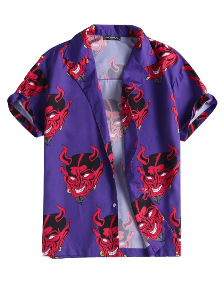 Devil Purple Nice Design Hawaii Shirt Ha15315