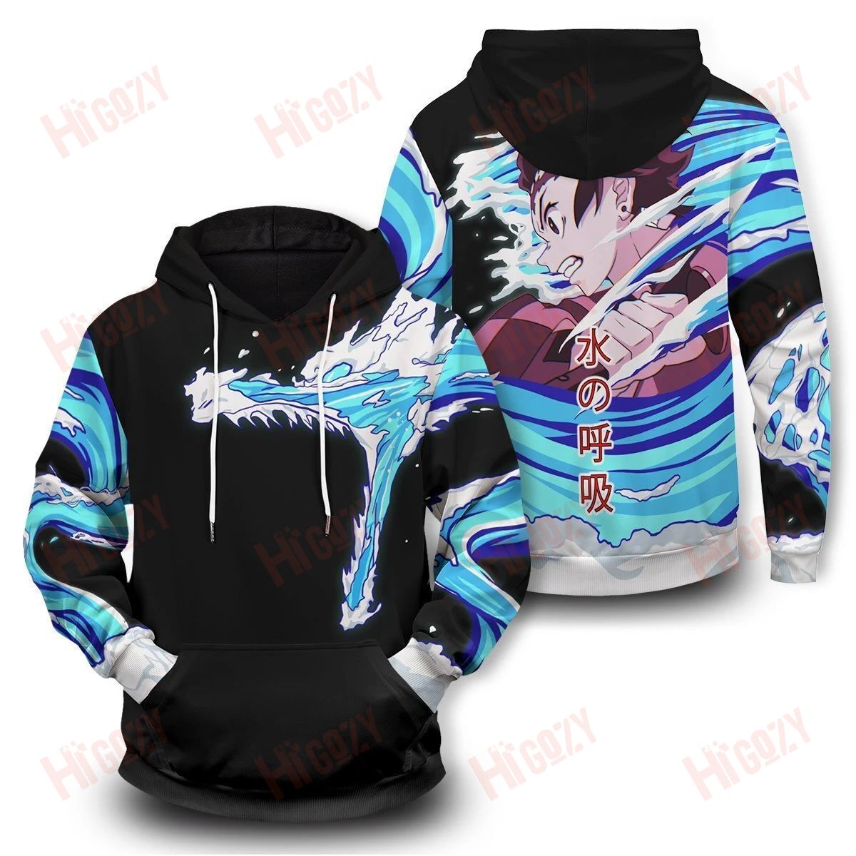 Tanjiro Water Style Unisex Pullover Hoodie