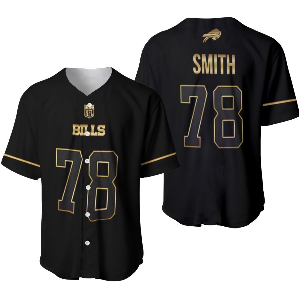 Buffalo Bills Bruce Smith #78 Great Player NFL Black Golden Brandedition Vapor Limited Jersey Style Gift For Bills Fans Baseball Jersey