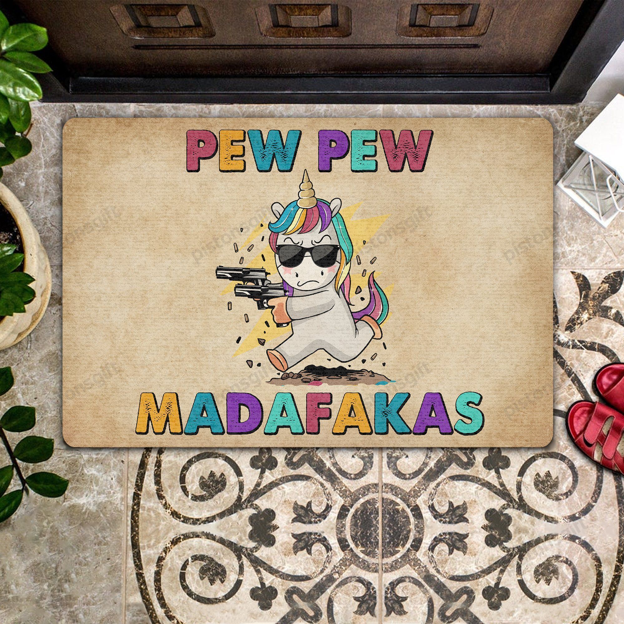 Pew Pew Madafakas All Over Printing Doormat