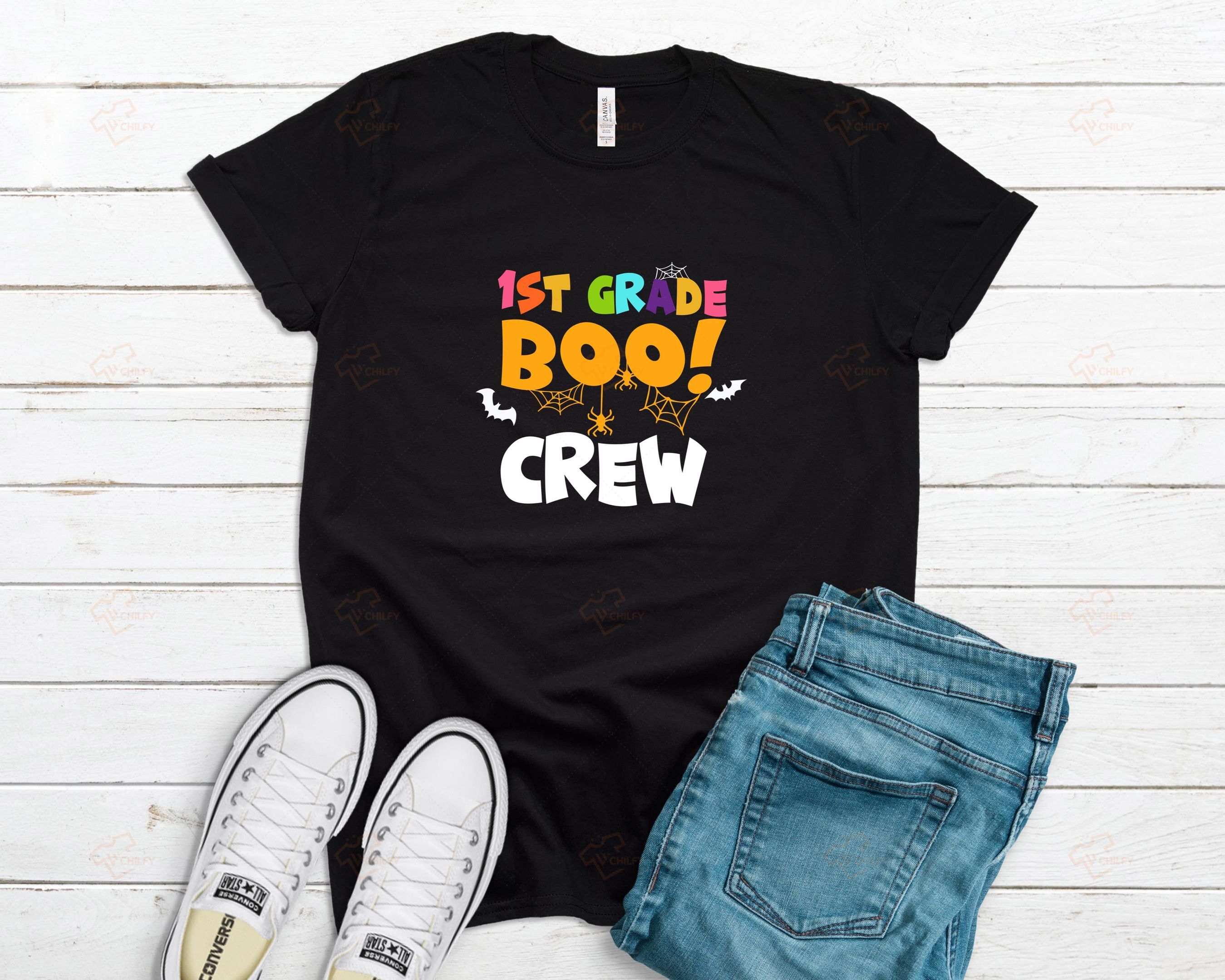 1st Grade Boo Crew Halloween Shirt, Halloween Gift, Halloween Costume, Halloween Unisex Tshirt