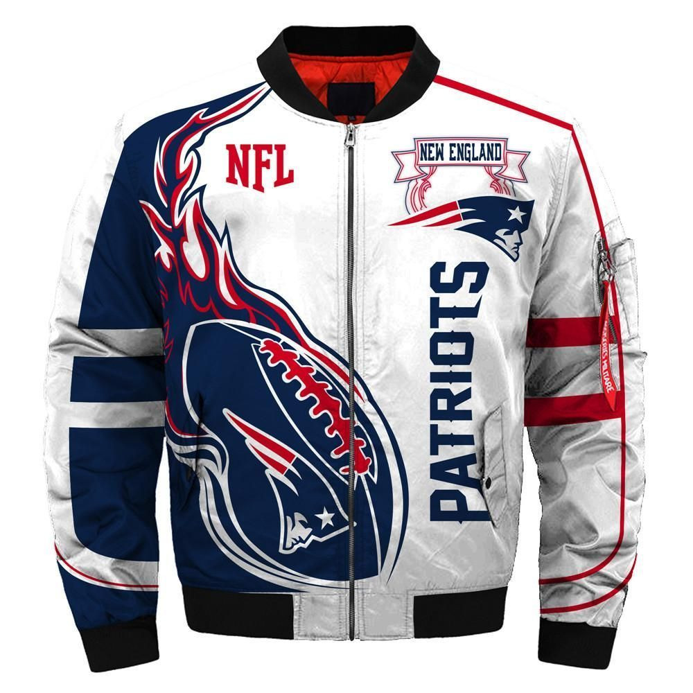 Bomber Jacket 3D New England Patriots Hoodies Sweatshirt Jacket Pullover