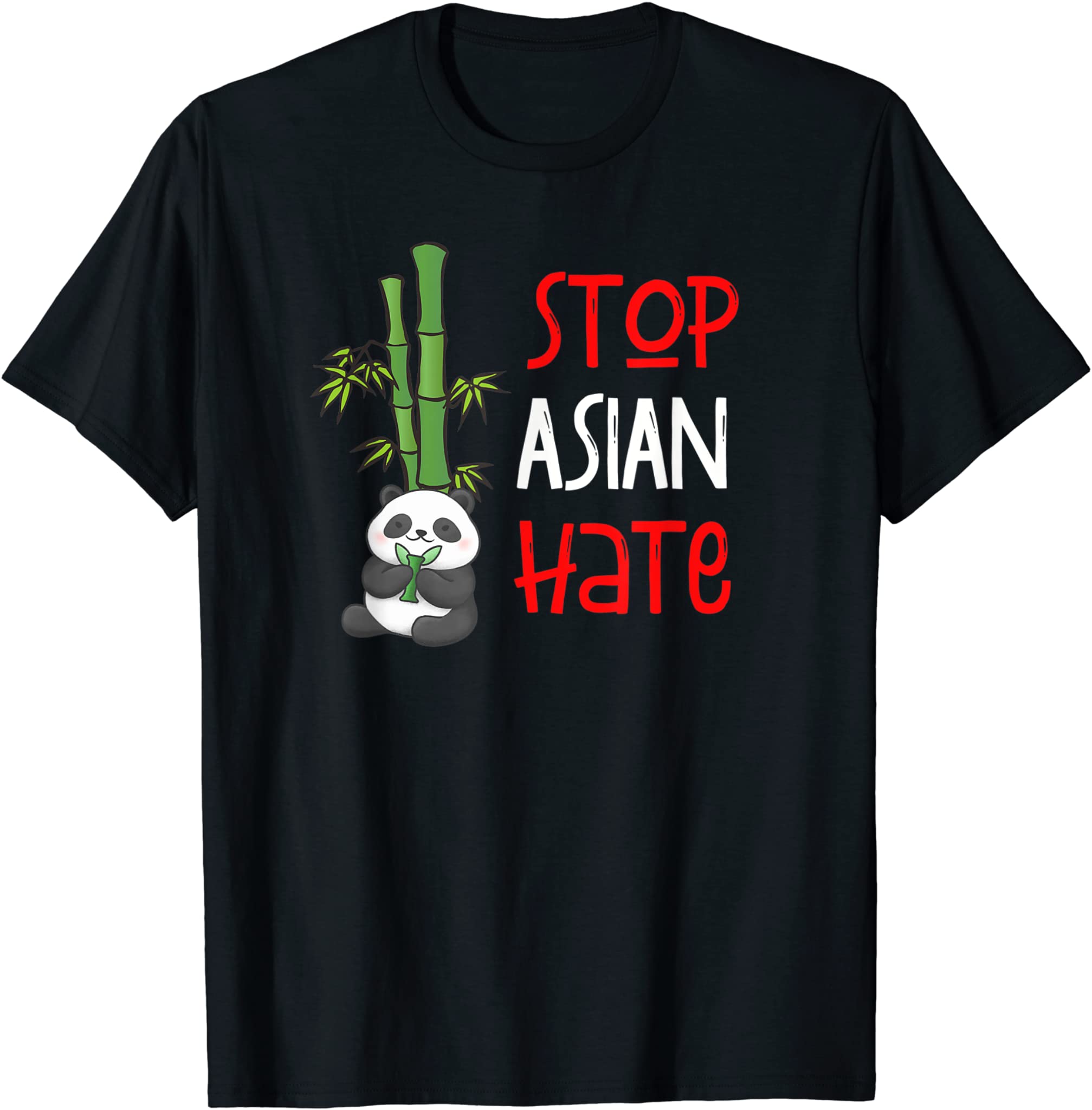 Stop Asian Hate Support Asian Americans Social Justice Panda T-Shirt