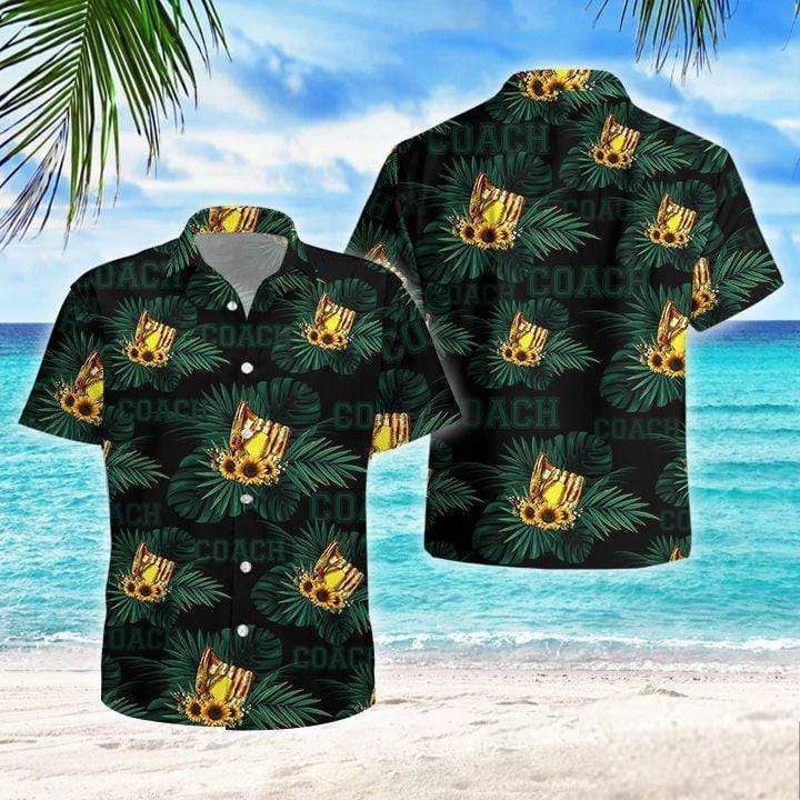 Simple Softball Summer Vibe Tropical Hawaii Aloha Shirts Unique Gifts Ha12944