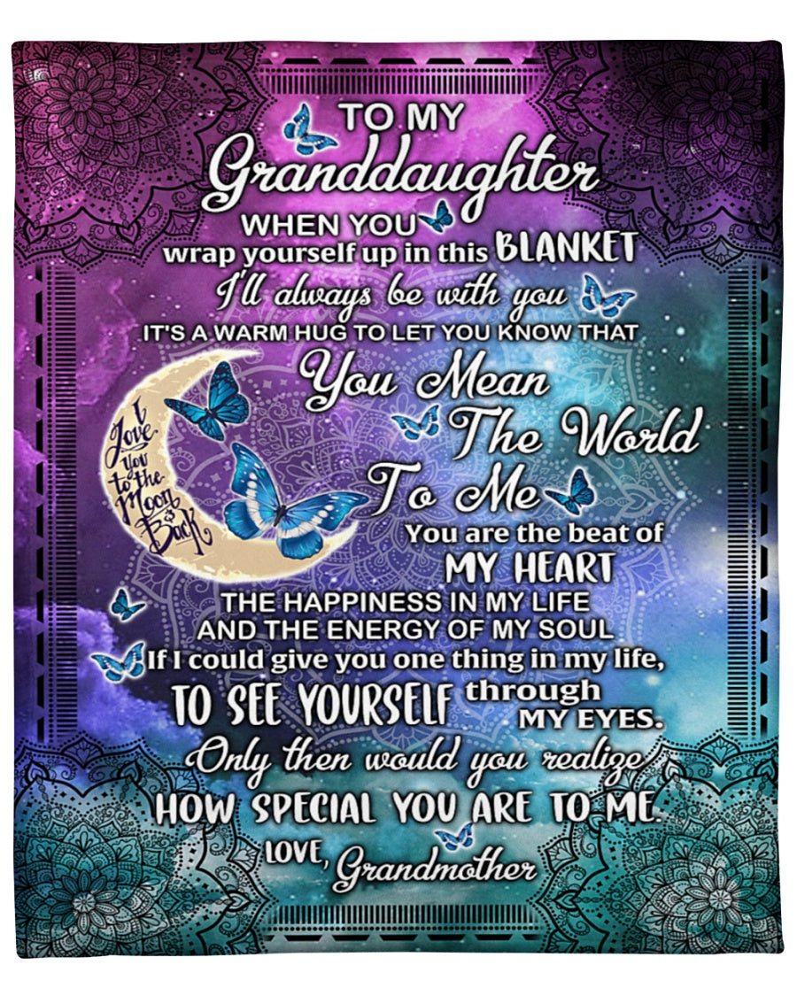 To My Granddaughter How Special You Are To Me Mandala Blanket Gift From Grandmother Birthday Gift Home Decor Bedding Couch Sofa Soft And Comfy Cozy