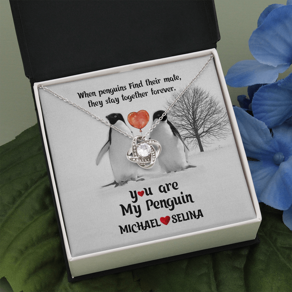 Girlfriend Necklace, Adorable Necklace, Couple Necklace, Penguin Necklace, You Are My Penguin, You’Re My Penguin, Wife Gift, Penguin Jewelry